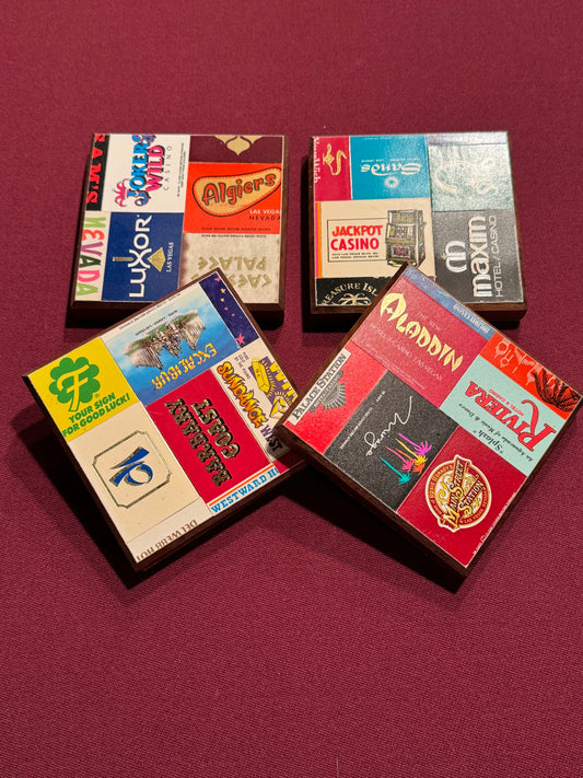 Vintage Vegas Matchbook Coasters